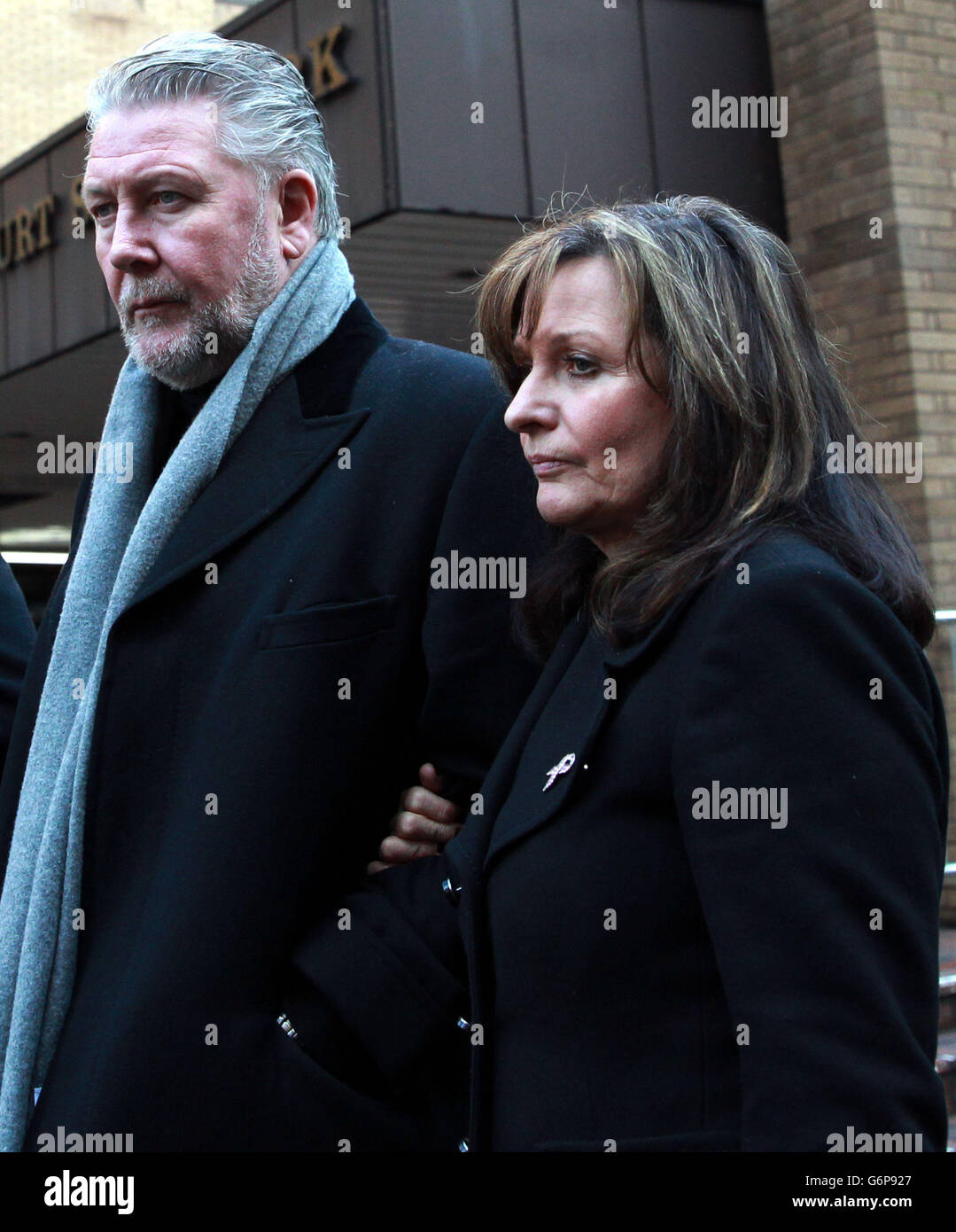 Tommy Walsh and his wife Marie leaving Southwark Crown Court after Leanne Bloomfield was found guilty of attacking their daughter Natalie. Stock Photo
