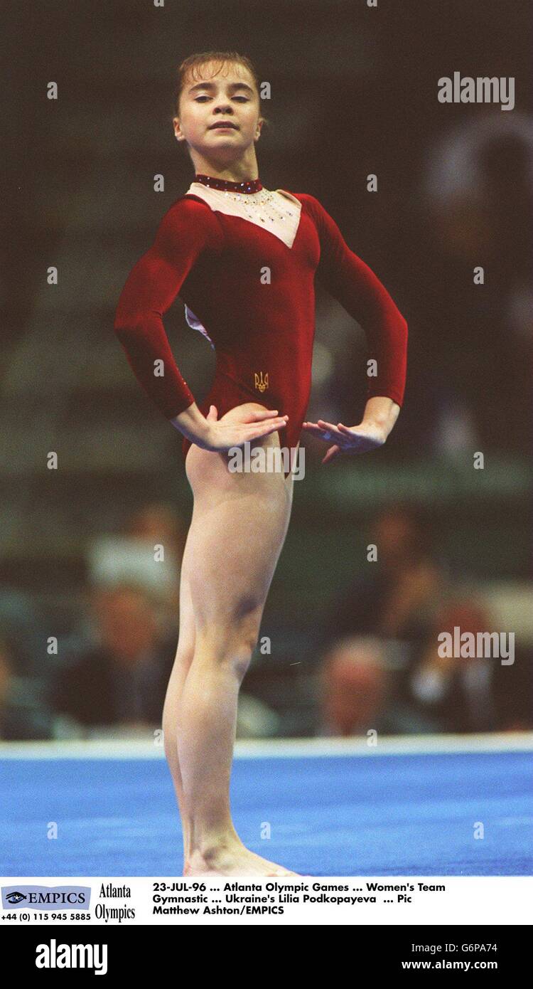 Atlanta Olympic Games. Women's Team Gymnastics. Lilia Podkopayeva, Ukraine Stock Photo