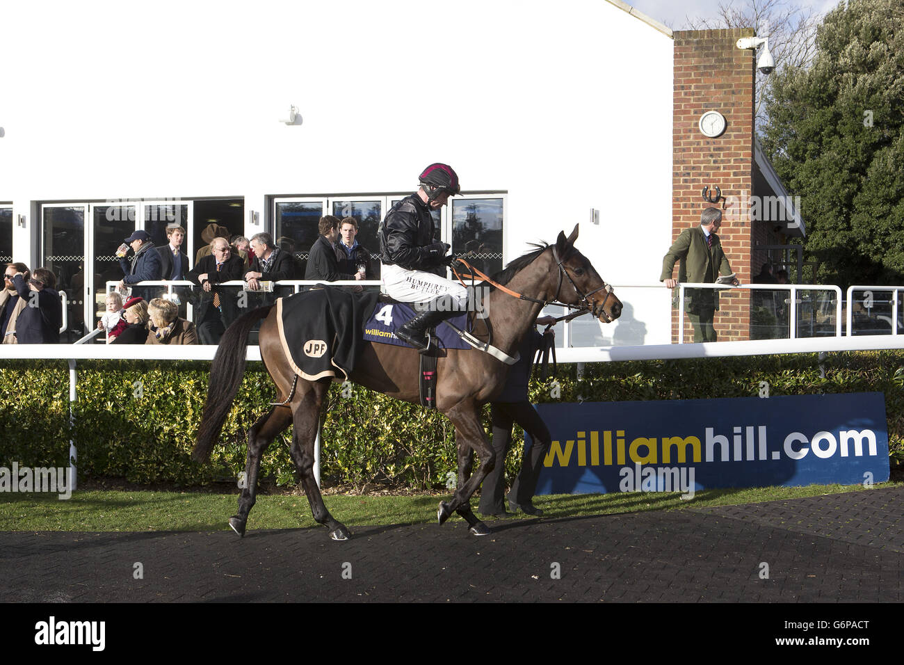 Horse Racing Kempton Racecourse Stock Photo Alamy