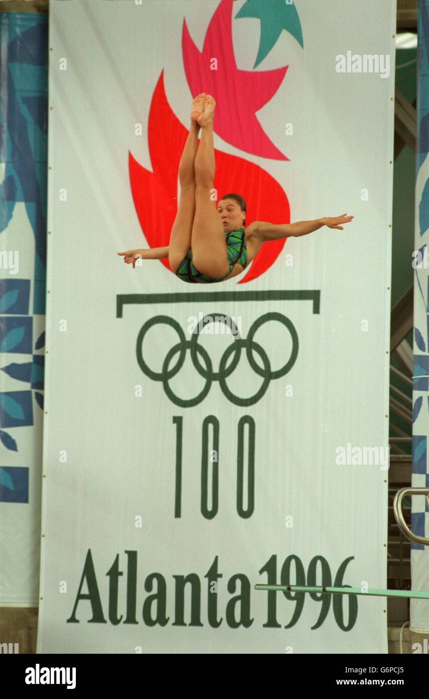 Atlanta Olympic Games Diving Practice Stock Photo Alamy