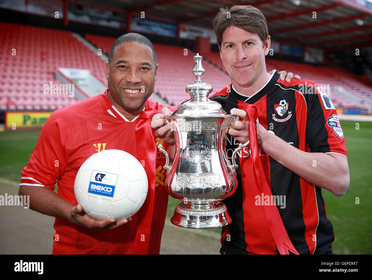 Former England footballers,John Barnes,(left) and Darren Anderton