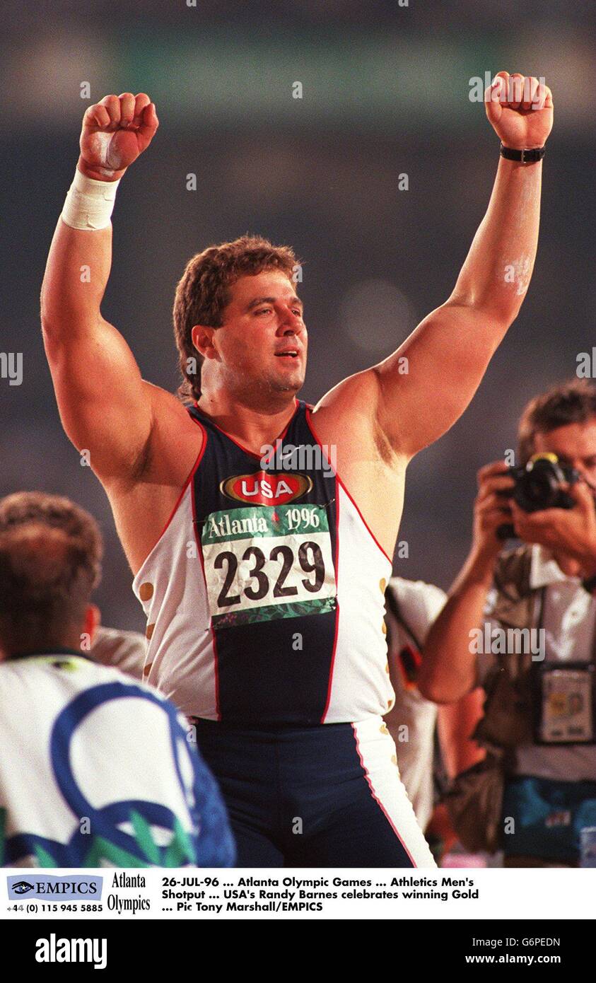 Atlanta Olympic Games Athletics Men S Shotput Stock Photo