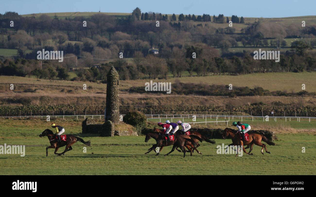 Horse Racing Punchestown Racecourse Stock Photo Alamy