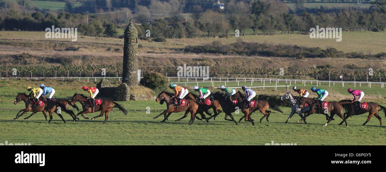 A general view of the David Trundley Artist At Punchestown Mares Maiden Hurdle at Punchestown
