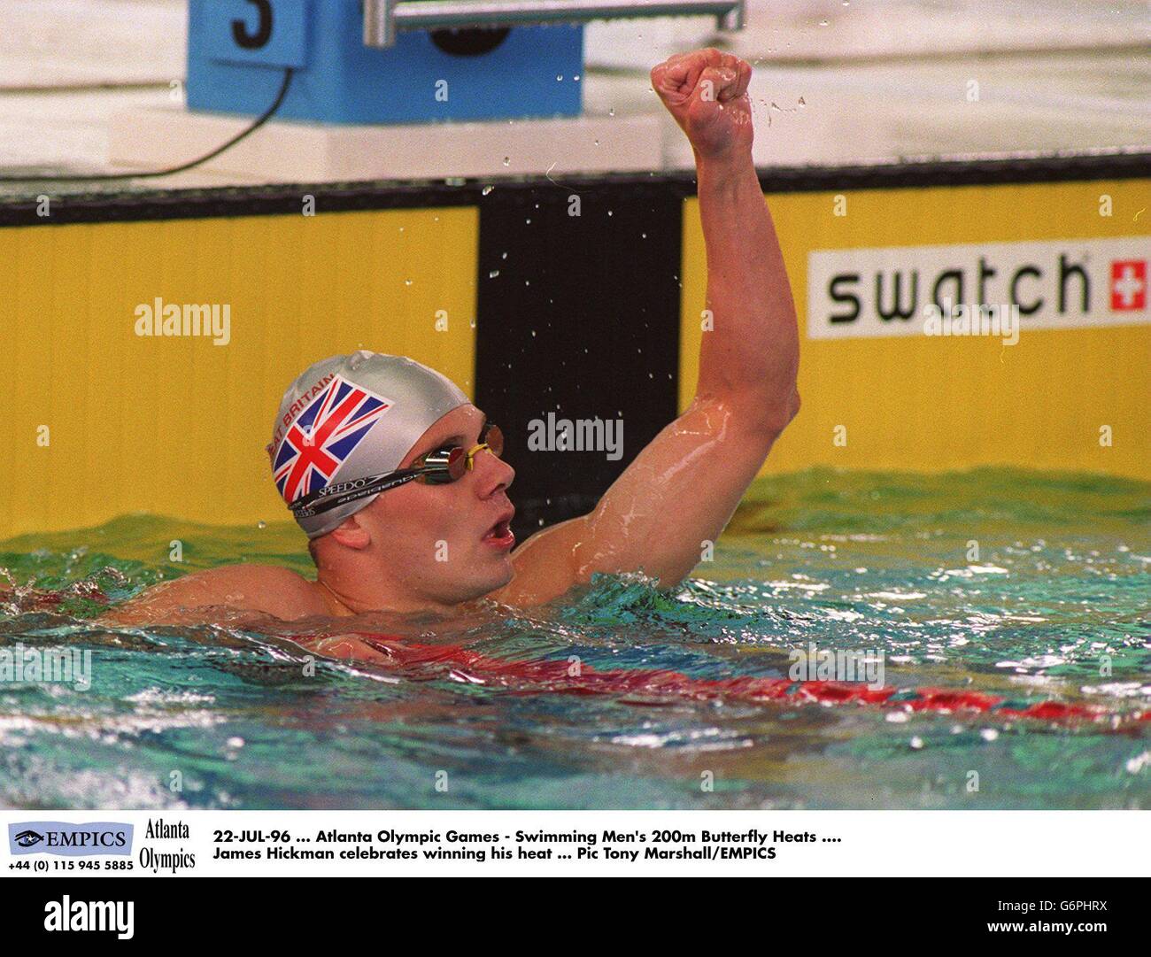 Atlanta Olympic Games Swimming Men's 200m Butterfly Heats Stock Photo