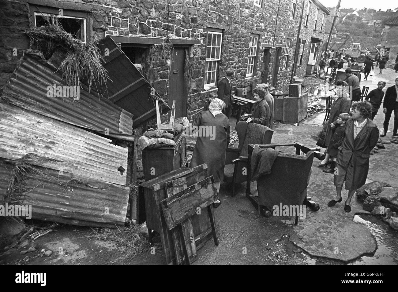 Weather - 1968 Floods - Somerset Stock Photo