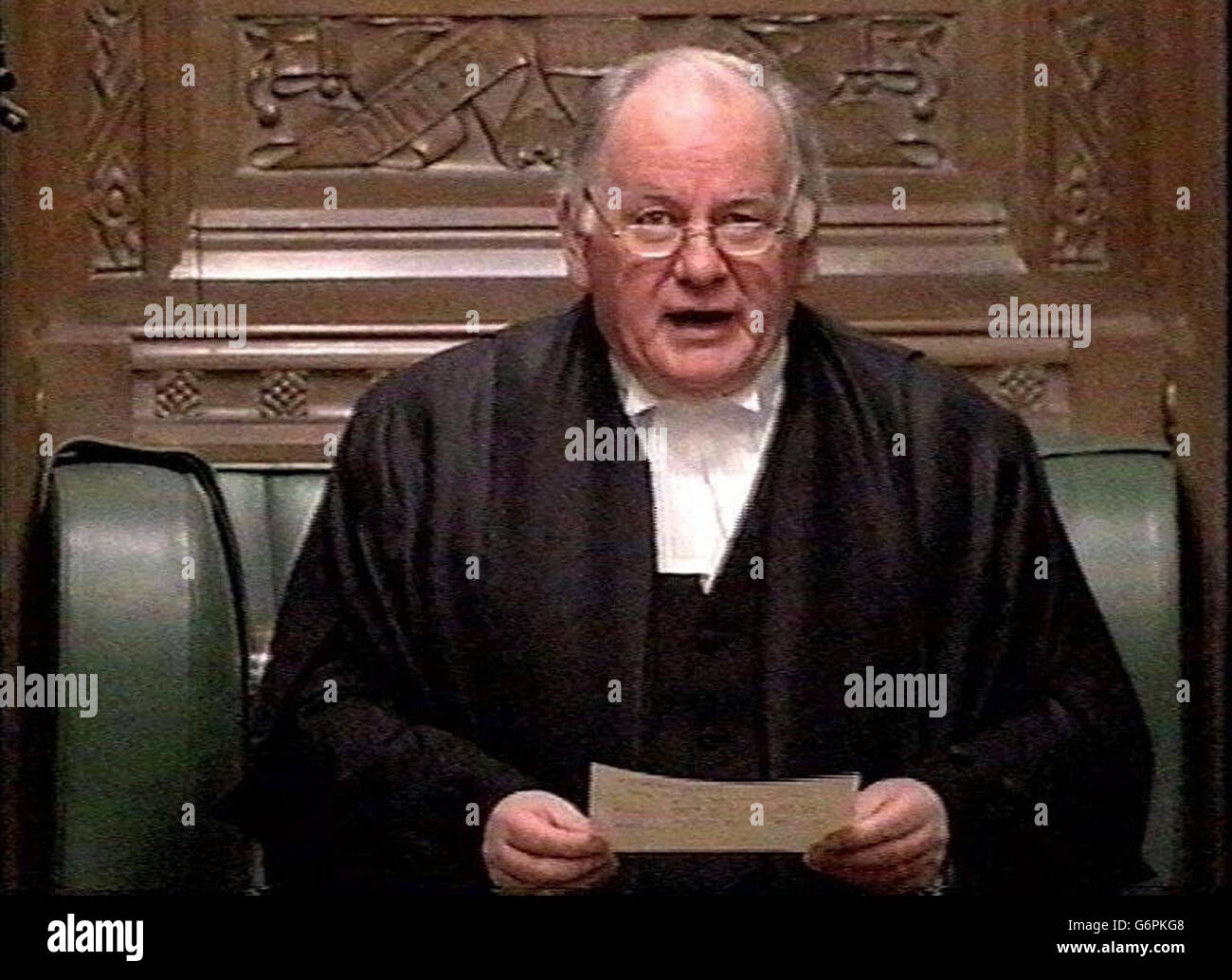 The speaker of the House of Commons, Michael Martin, confirms the