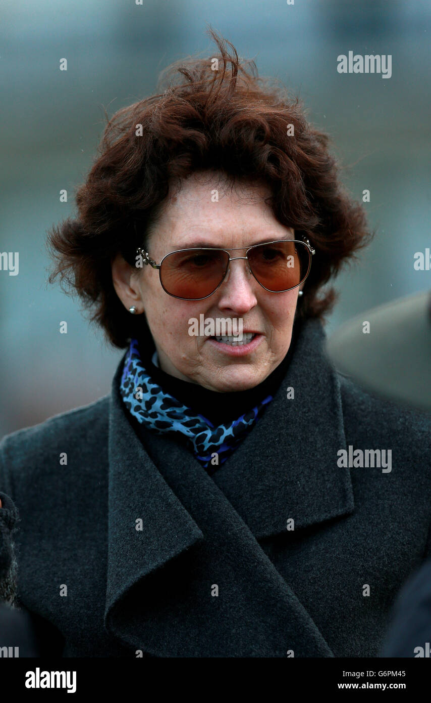 Trainer williams at ludlow racecourse hires stock photography