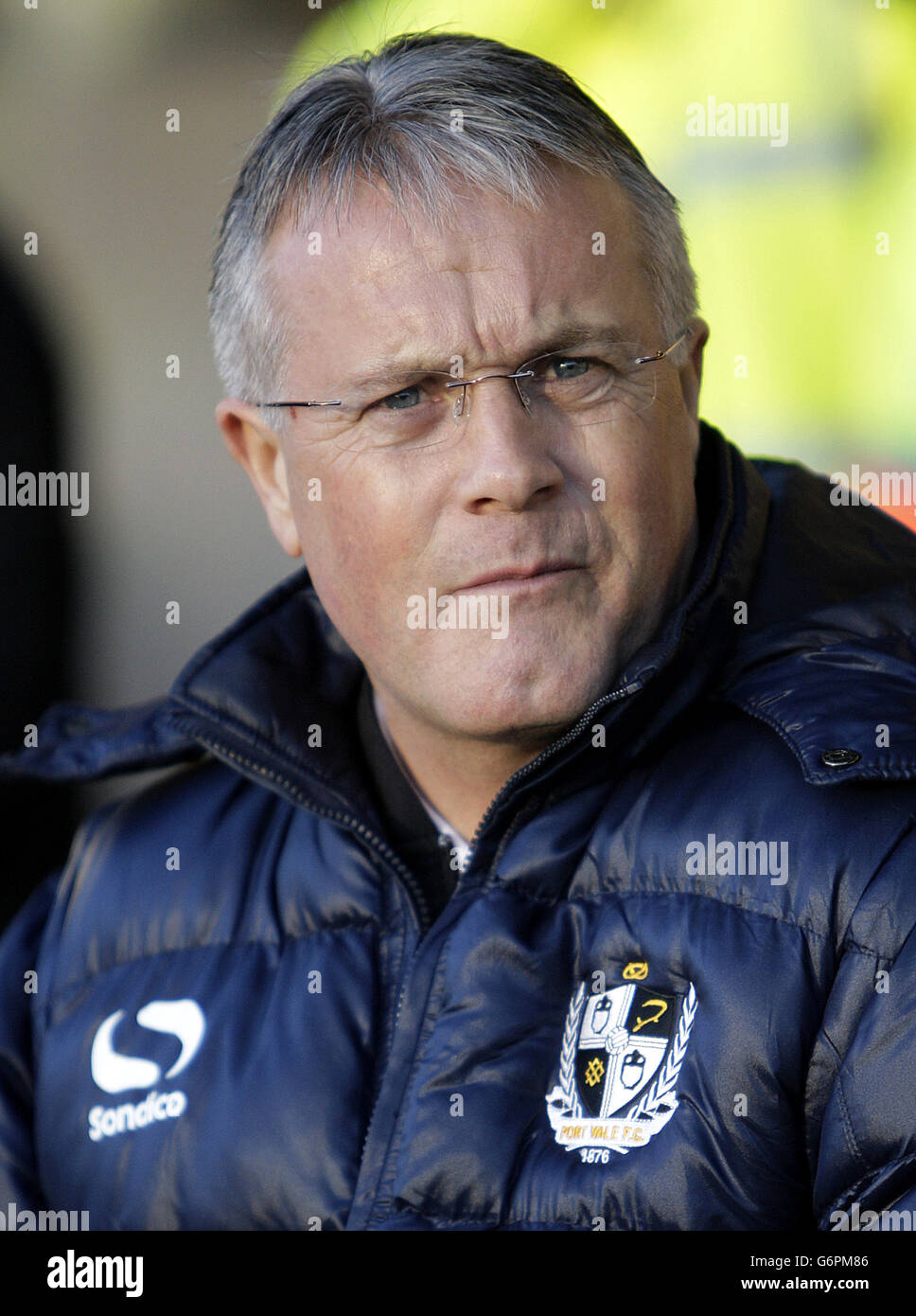 Soccer - Sky Bet League One - Port Vale v Rotherham - Vale Park. Port Vale manager Mickey Adams Stock Photo