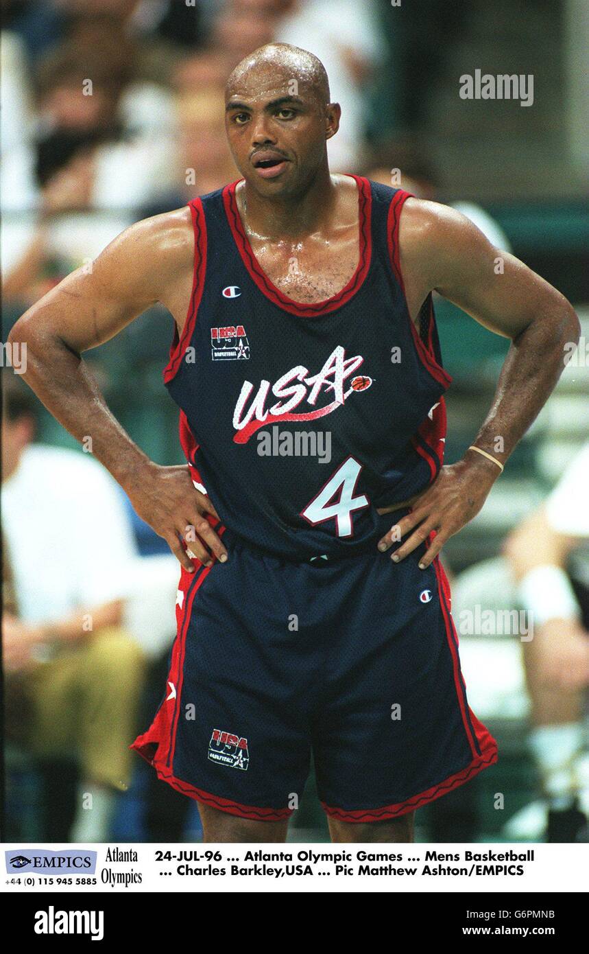 24-JUL-96, Atlanta Olympic Games, Mens Basketball, Charles Barkley, USA  Stock Photo - Alamy