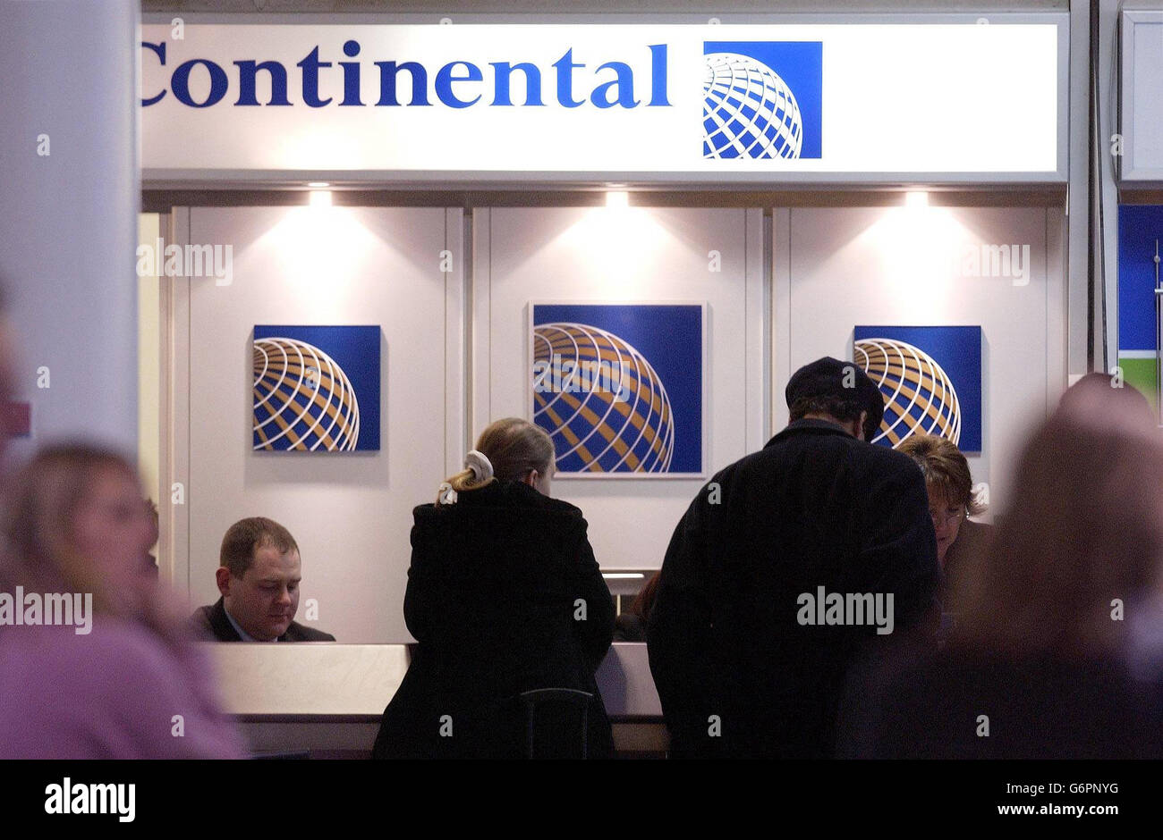 The continental desk at Glasgow Airport after the cancellation of