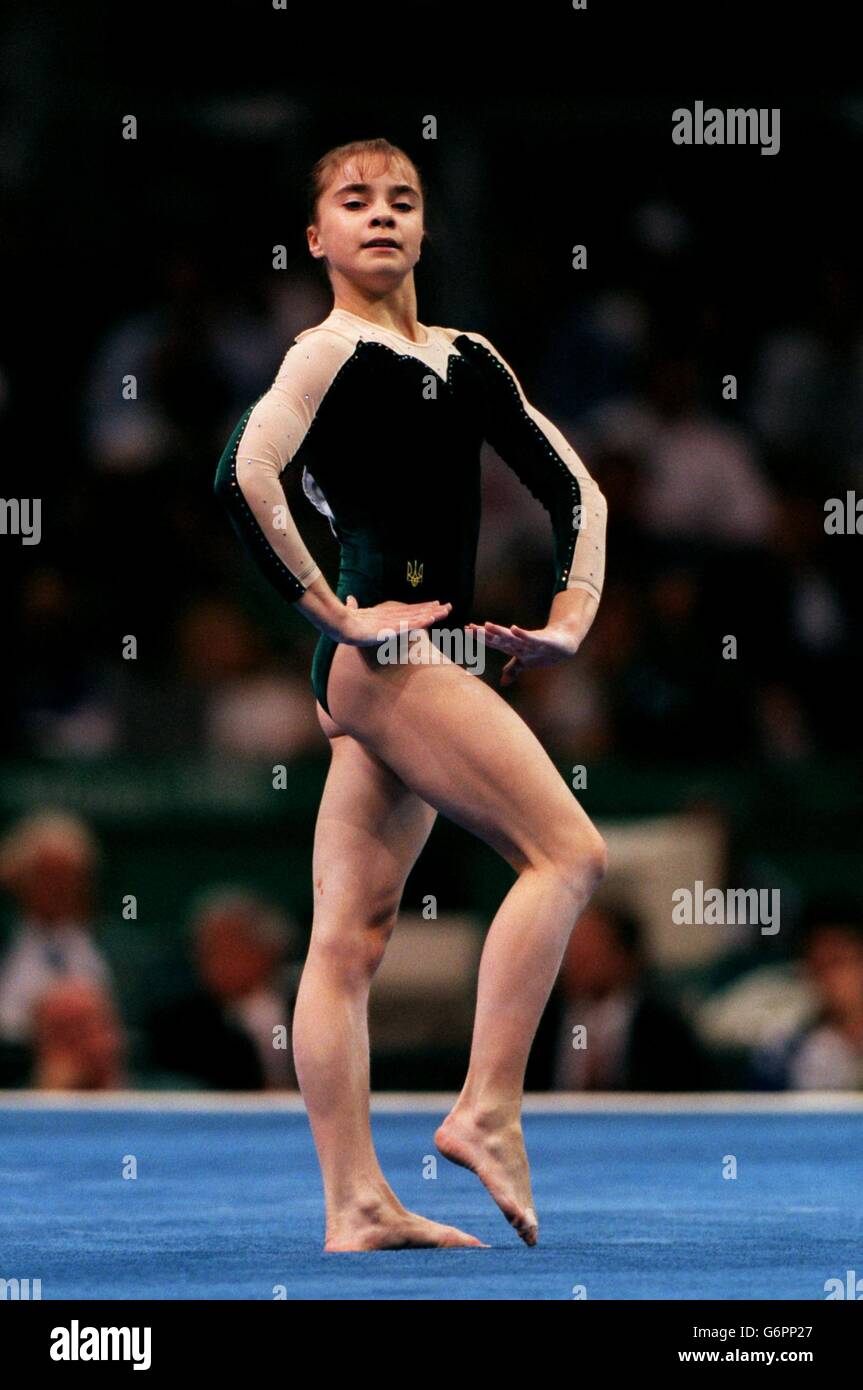 Gymnastics - Atlanta Olympic Games. Lilia Podkopayeva, Ukraine Stock Photo