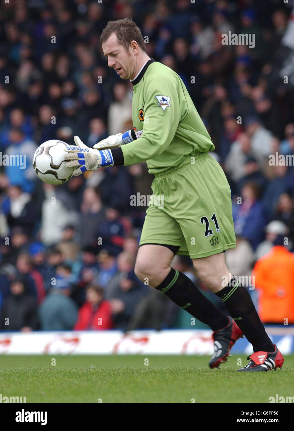 Wolves goalkeeper Paul Jones in action during their Barclaycard
