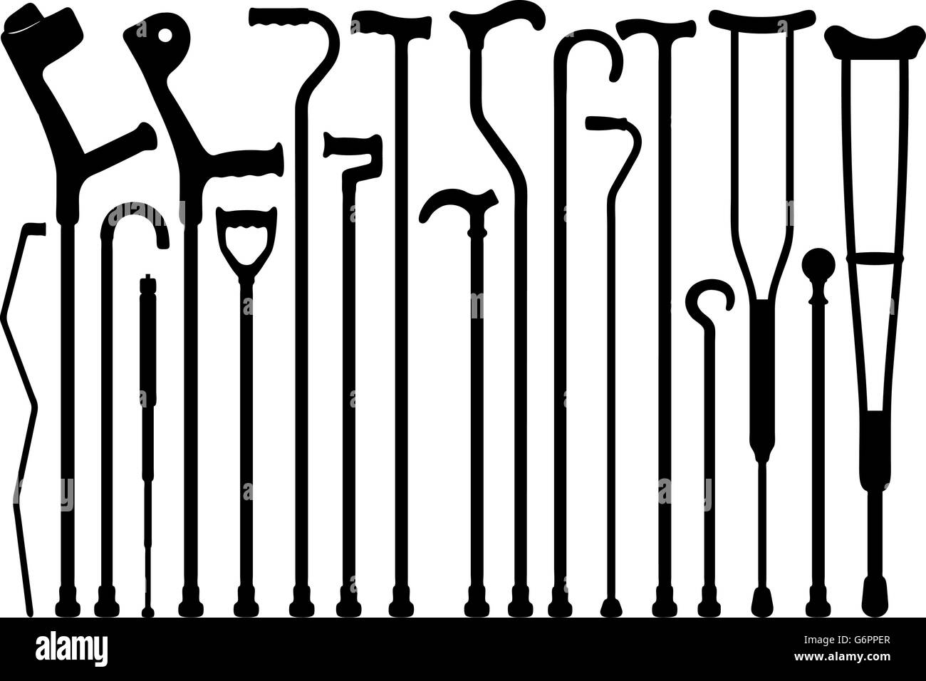 Set of different canes Stock Vector Image & Art Alamy