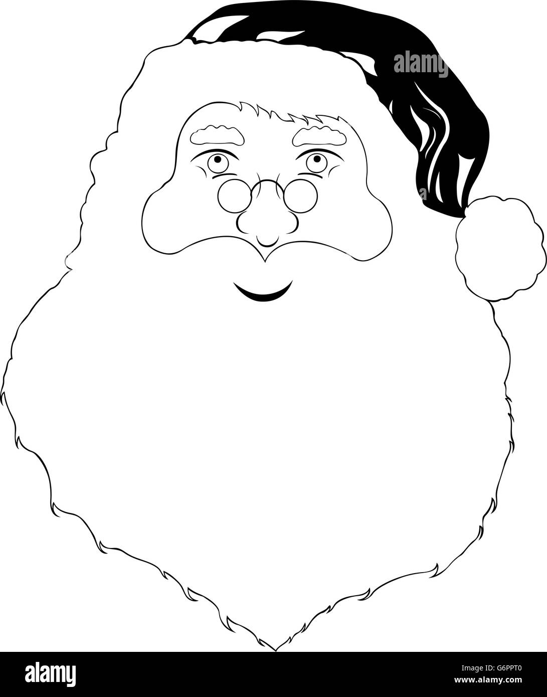 santa-claus-head-black-and-white-stock-photos-images-alamy