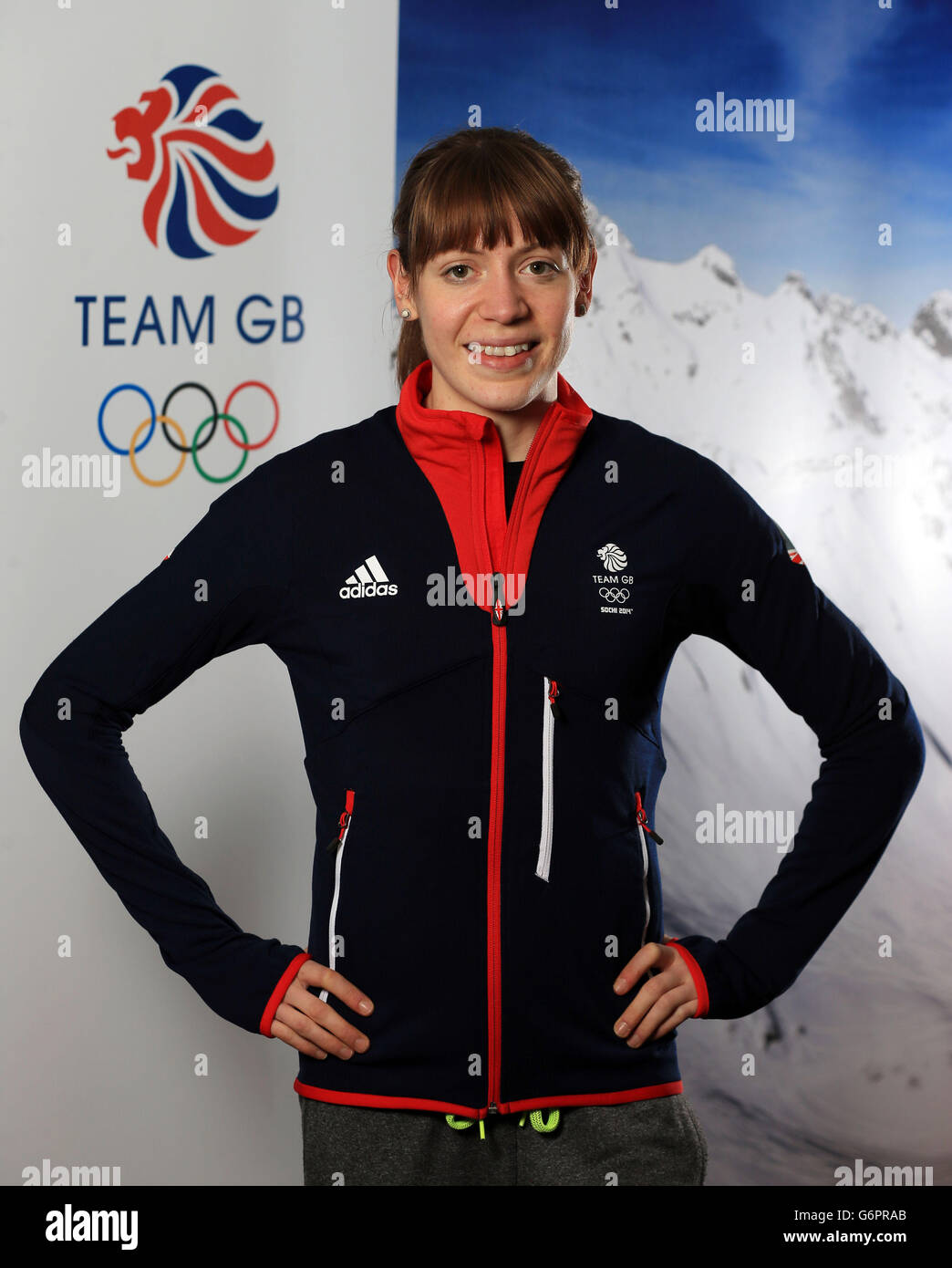 Women's GB Olympic Curling team member Claire Hamilton, during the Team GB  kitting session at the adidas Centre, Stockport Stock Photo - Alamy