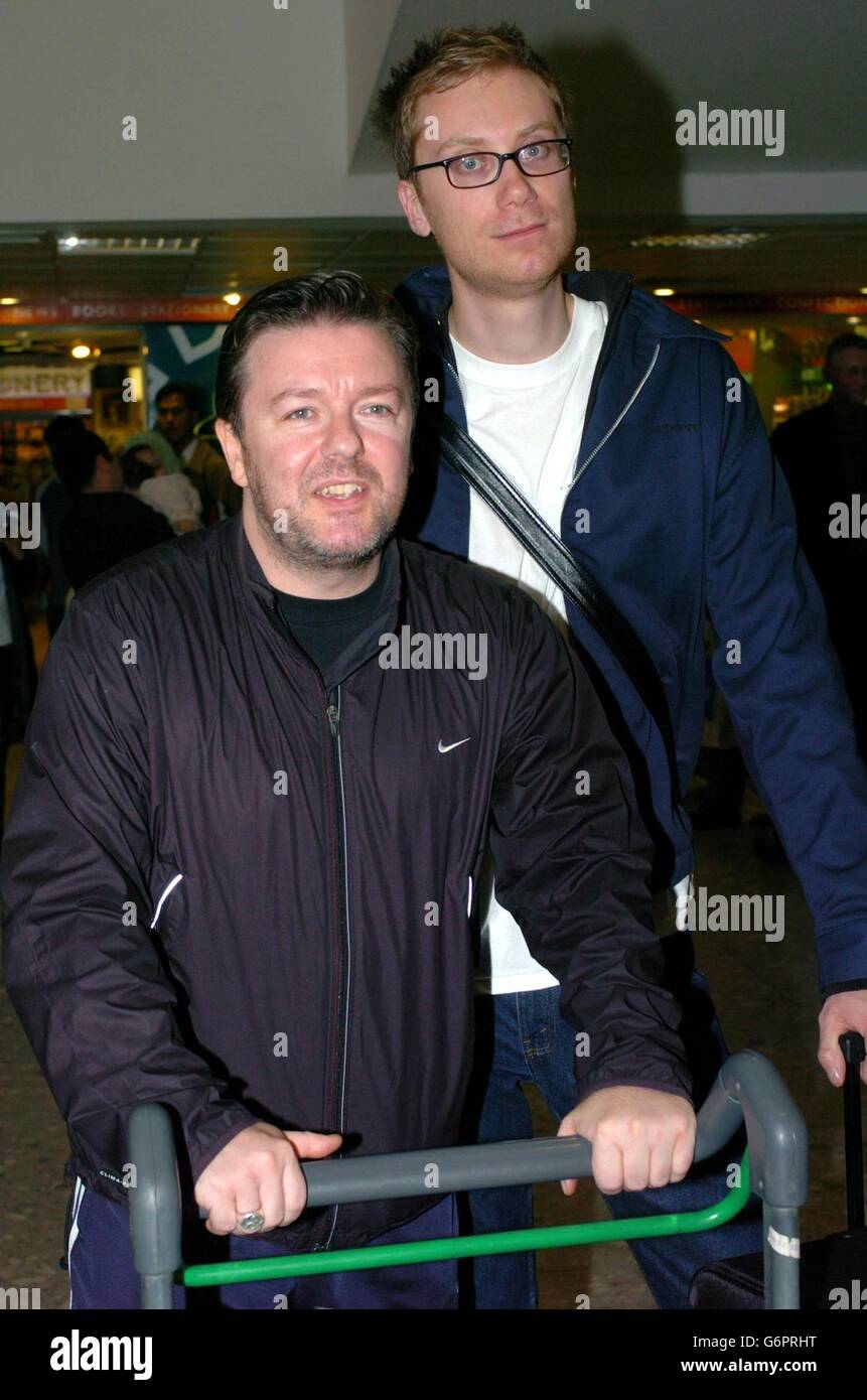 Ricky Gervias Ricky Gervias arrives at Heathrow Stock Photo - Alamy