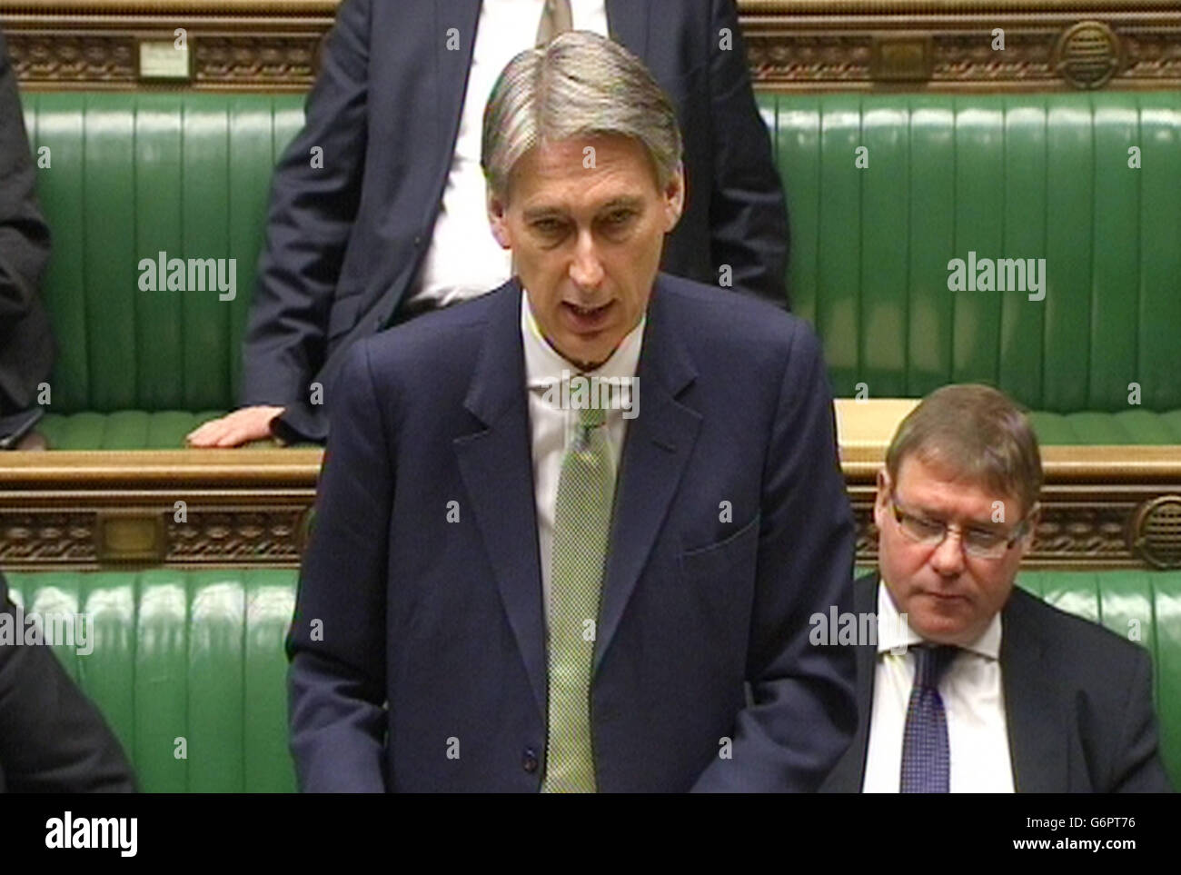 Defence Secretary Philip Hammond issues a statement in the House of Commons, London, regarding the restructuring of the armed forces. Stock Photo