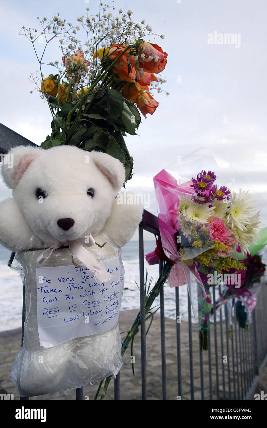 Flowers and tributes for Jade Anderson Stock Photo