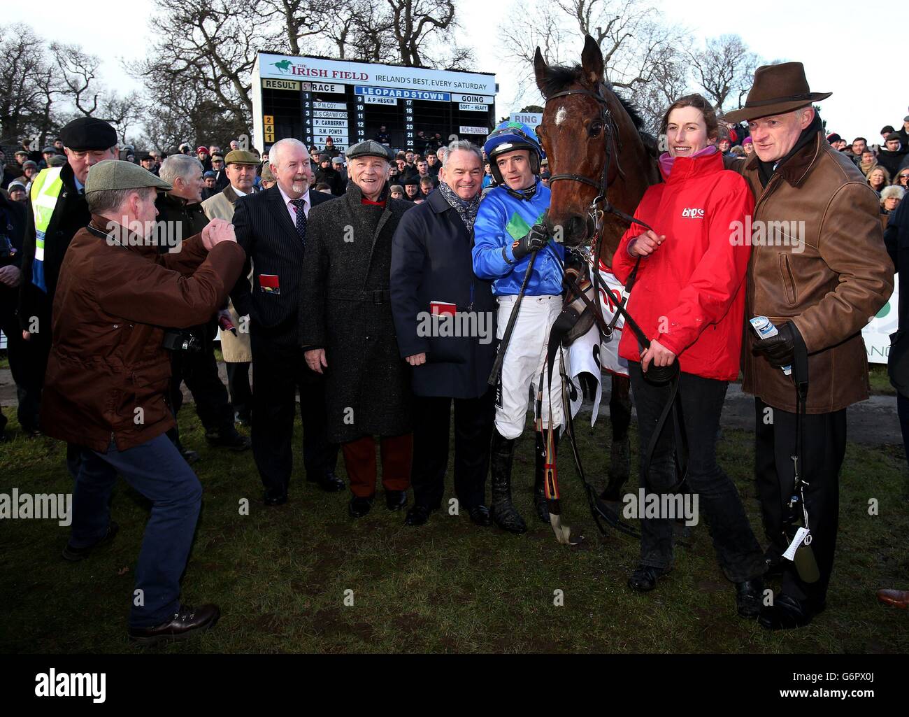 Winning connections including jockey Ruby Walsh and trainer Willie
