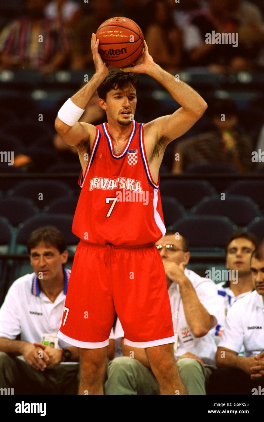 26-JUL-96 ... Atlanta Olympic Games ... Basketball - Argentina v Croatia  ... Toni Kukoc, Croatia Stock Photo - Alamy