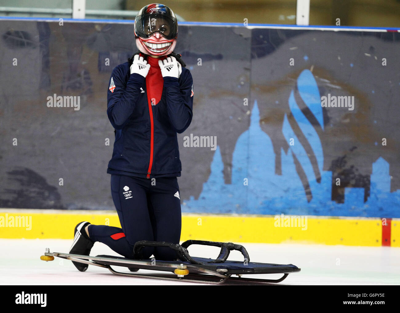 Winter Olympics Team GB Skeleton Media Day Ice Sheffield Stock Photo Alamy