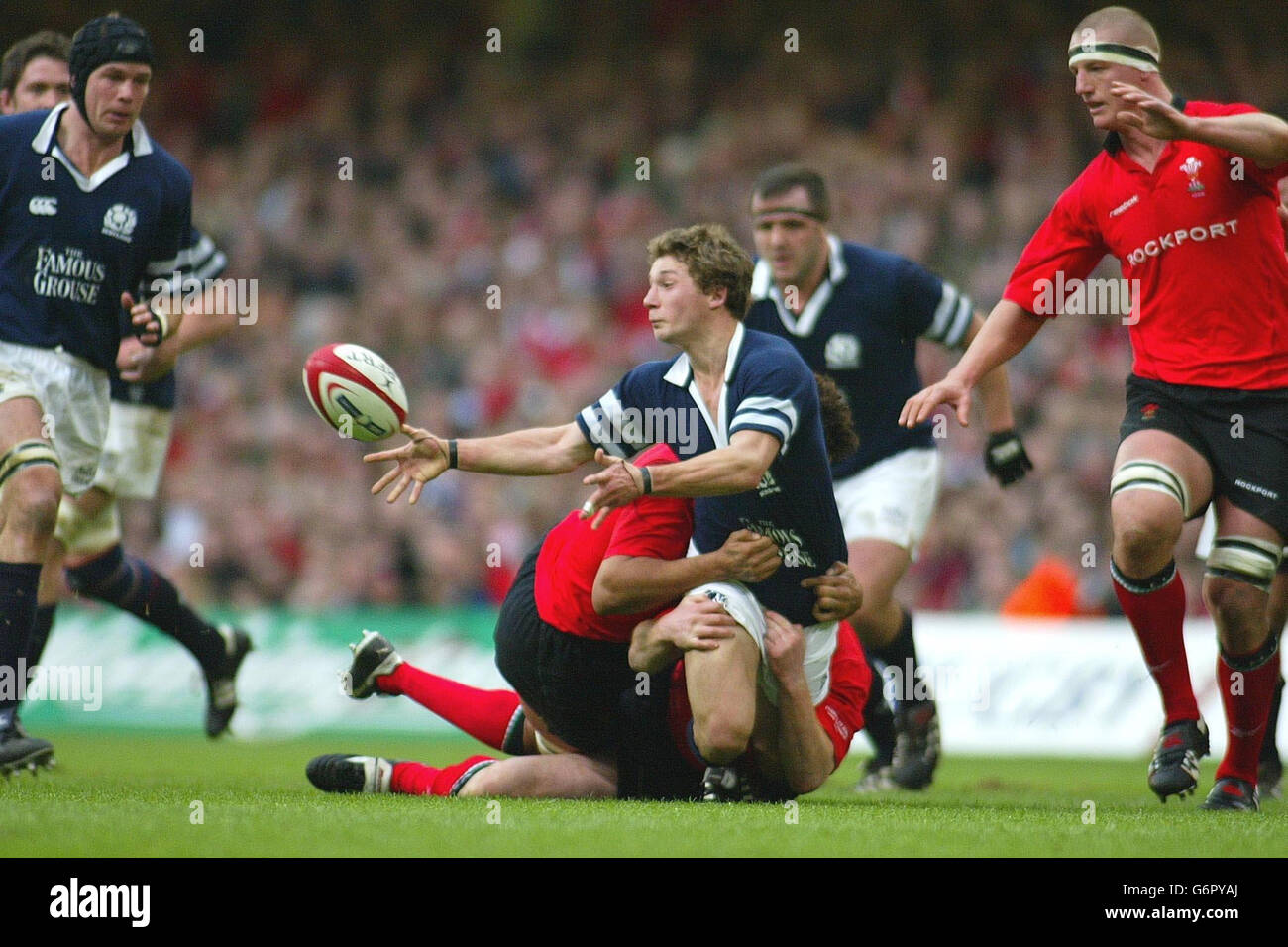 Rugby Union - RBS 6 Nations Match - Wales v Scotland - Millennium Stadium, Cardiff Stock Photo