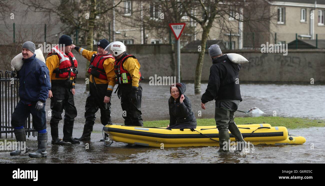 Limerick City flood Stock Photo - Alamy