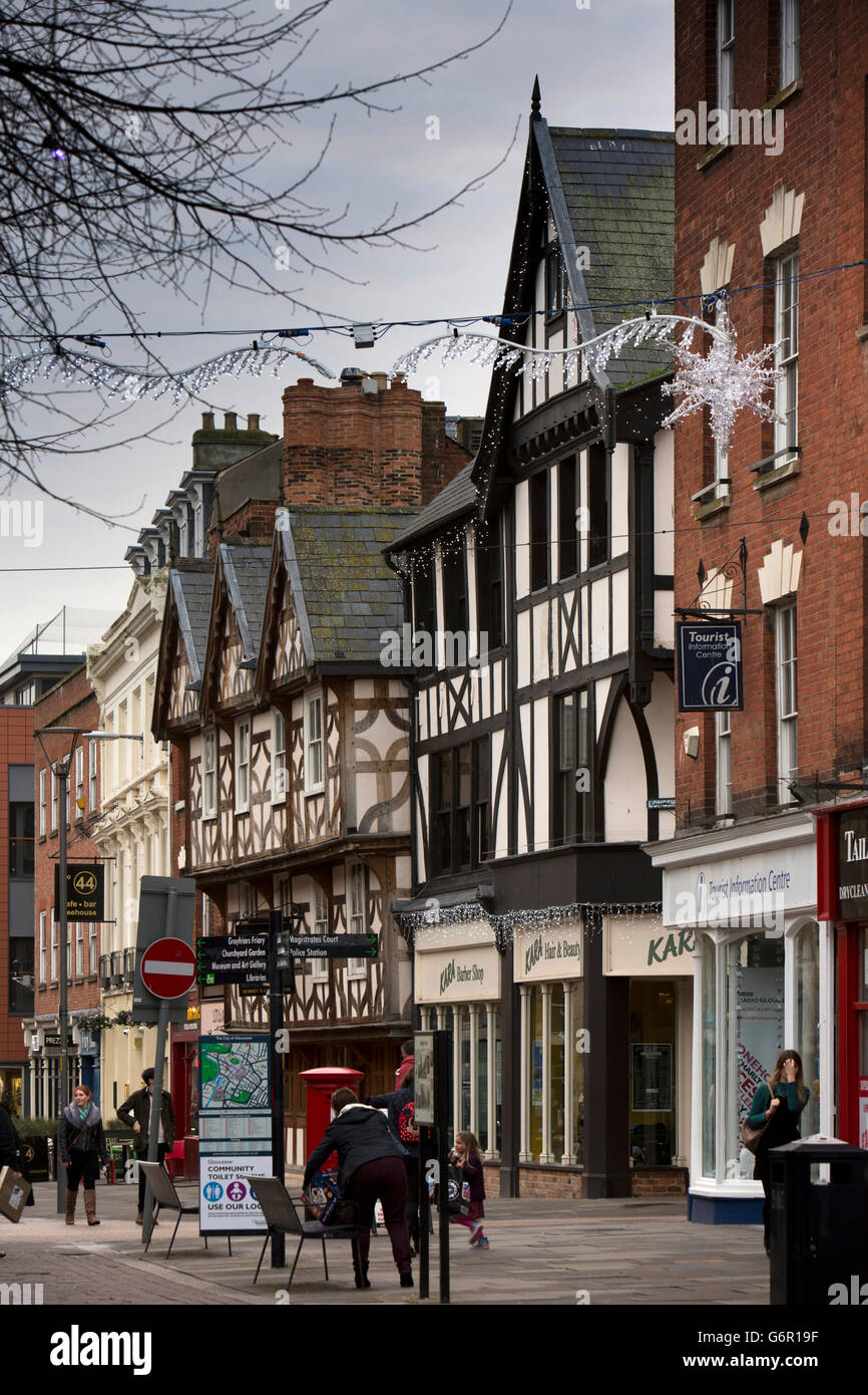 UK, Gloucestershire, Gloucester, Southgate Street at Christmas Stock Photo Alamy