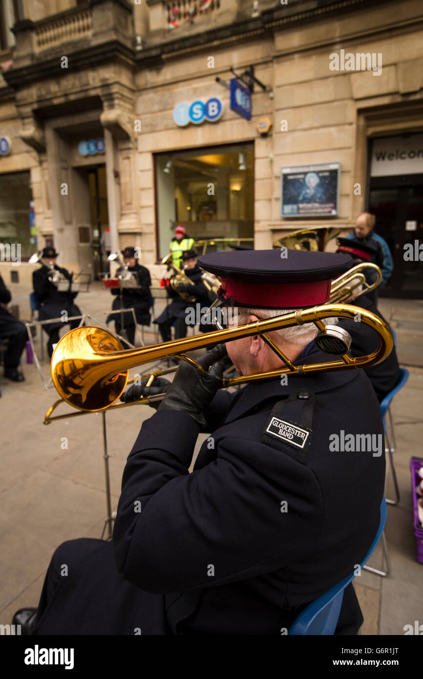 UK, Gloucestershire, Gloucester, Eastgate Street, Salvation Army band