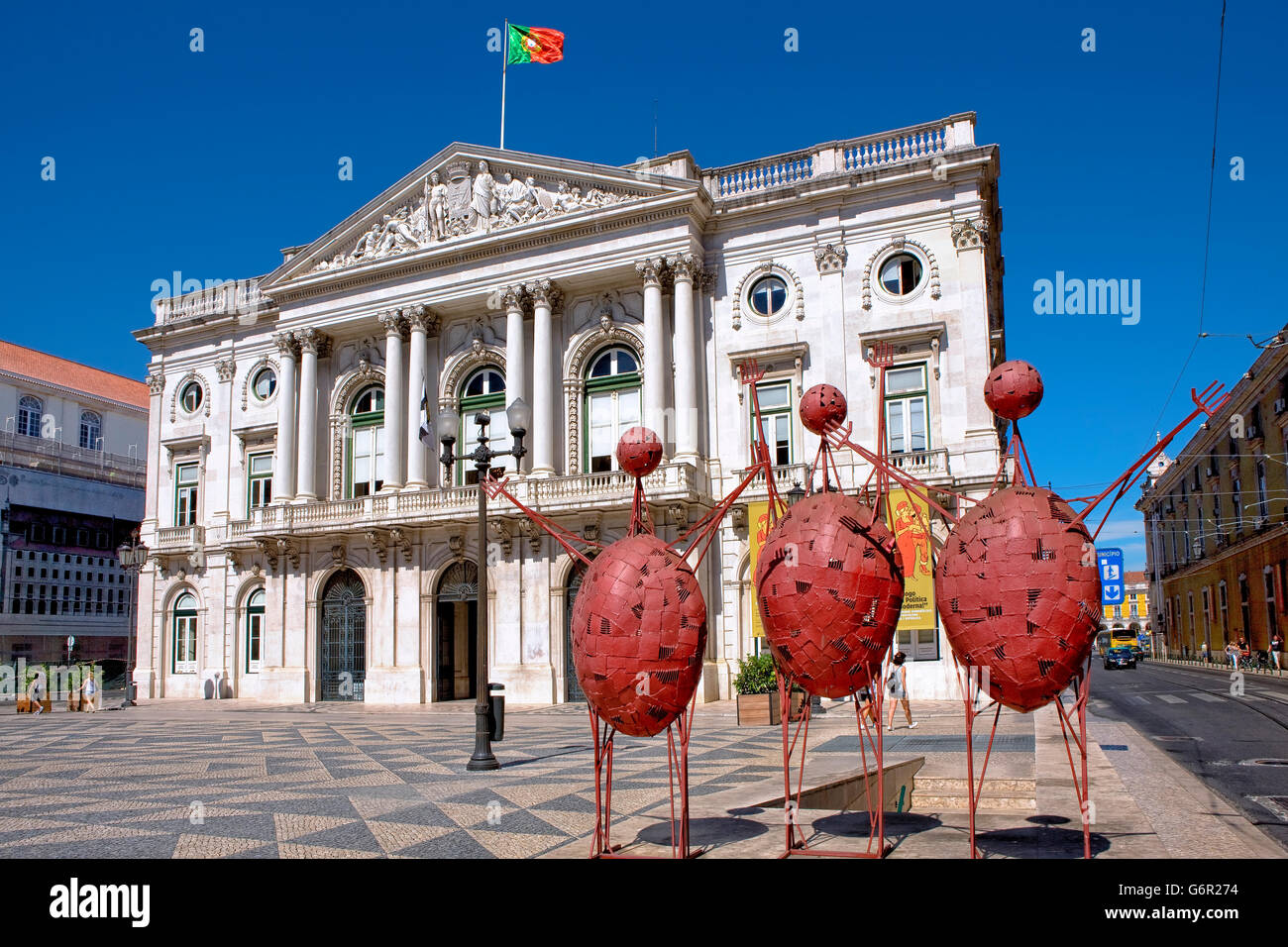 The town hall of Lisbon Stock Photo Alamy