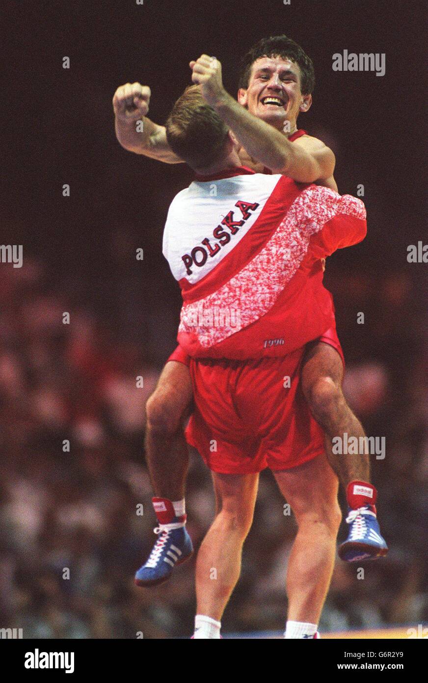 Atlanta Olympic Games.. Greco Roman Wrestling Finals Stock Photo