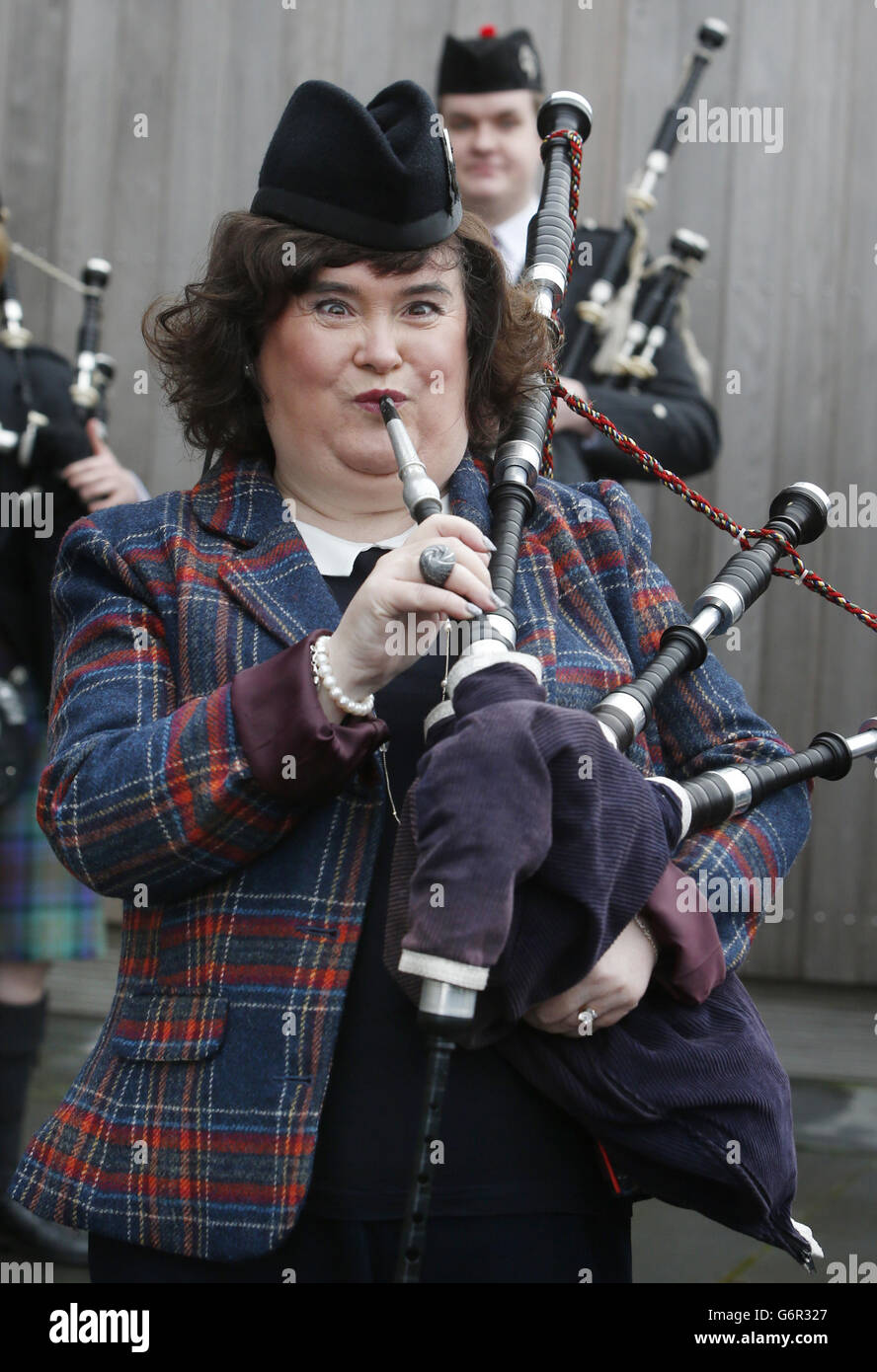 Susan Boyle at pipe band event Stock Photo
