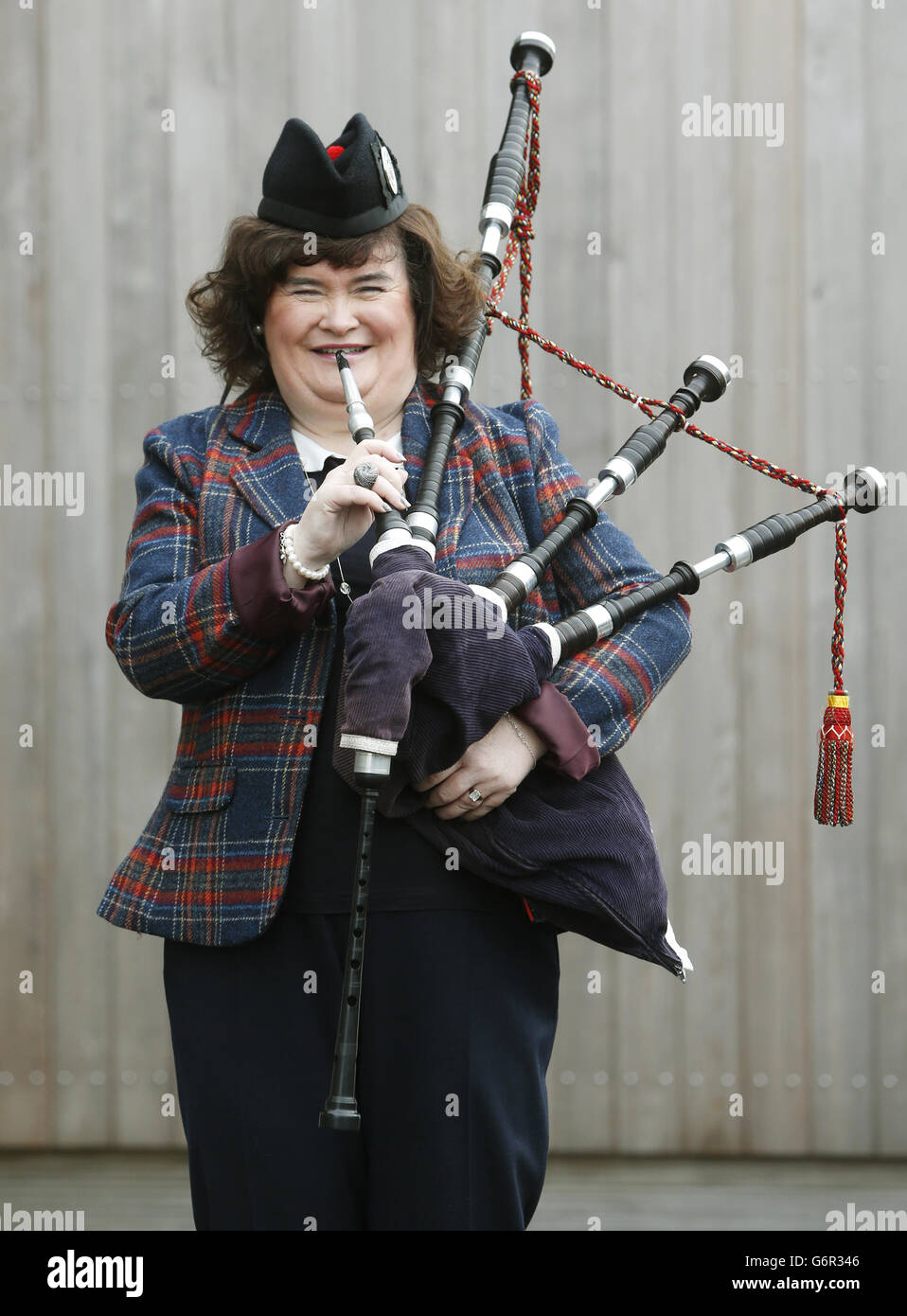 Susan Boyle at pipe band event Stock Photo