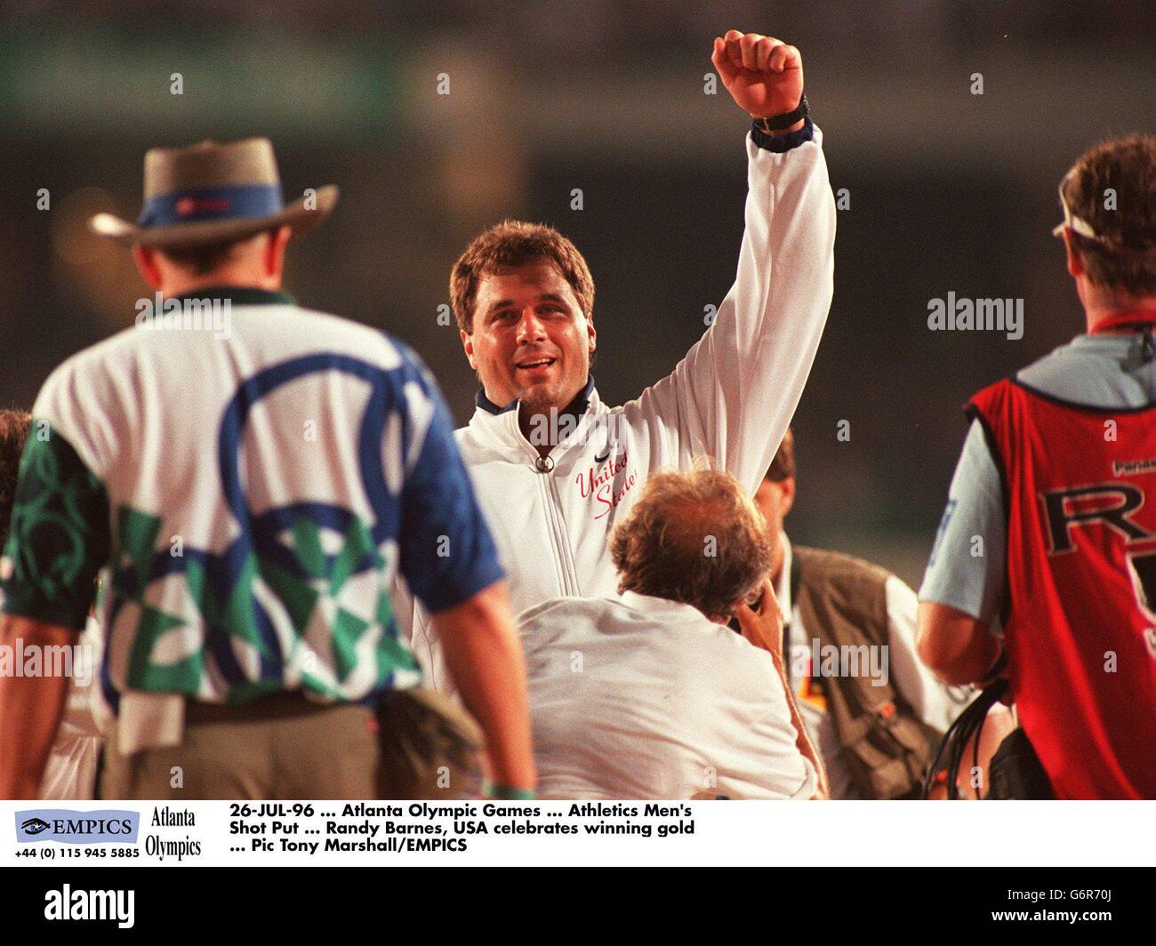 26 Jul 96 Atlanta Olympic Games Athletics Mens Shot Put Randy