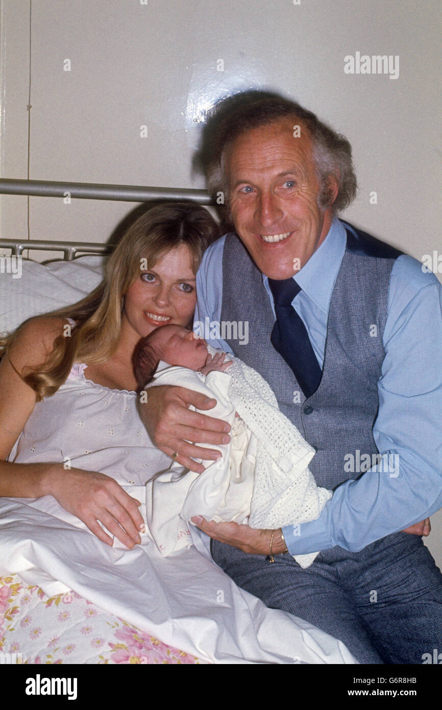 Bruce Forsyth visits his wife Anthea Redfern and their new daughter born last night. Stock Photo