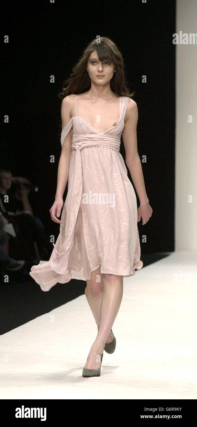 nipple dress london fashion week Lfw04 fashion neutral nipple dress hi-res stock photography and images