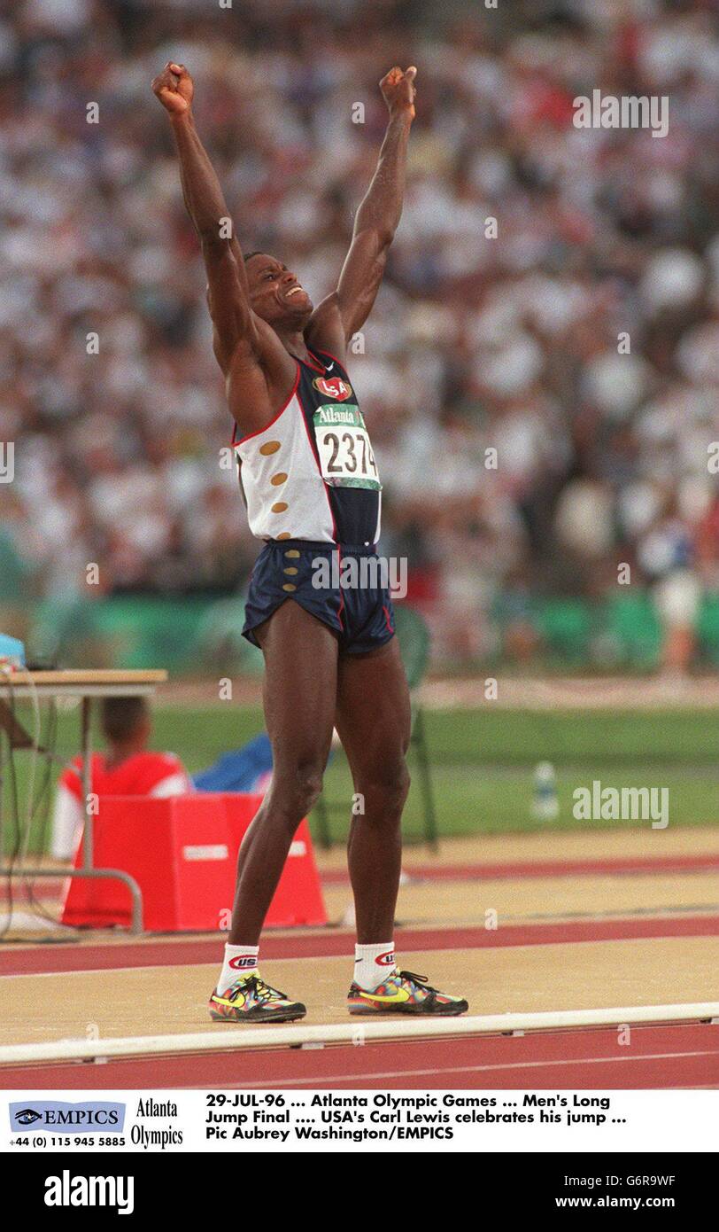 Carl lewis long jump hi-res stock photography and images - Alamy