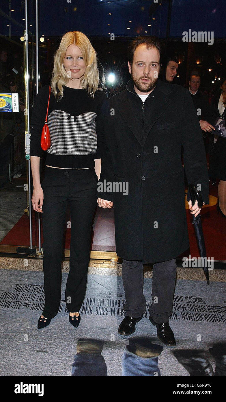 Model Claudia Schiffer and her husband Matthew Vaughn arrive for the UK charity premiere of