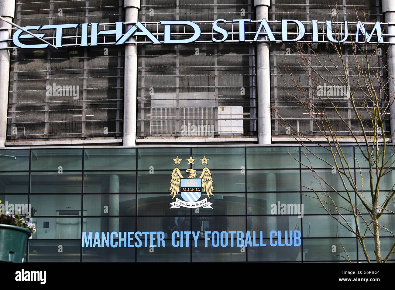 A General View Of The Etihad Stadium, Home Of Manchester City Stock ...