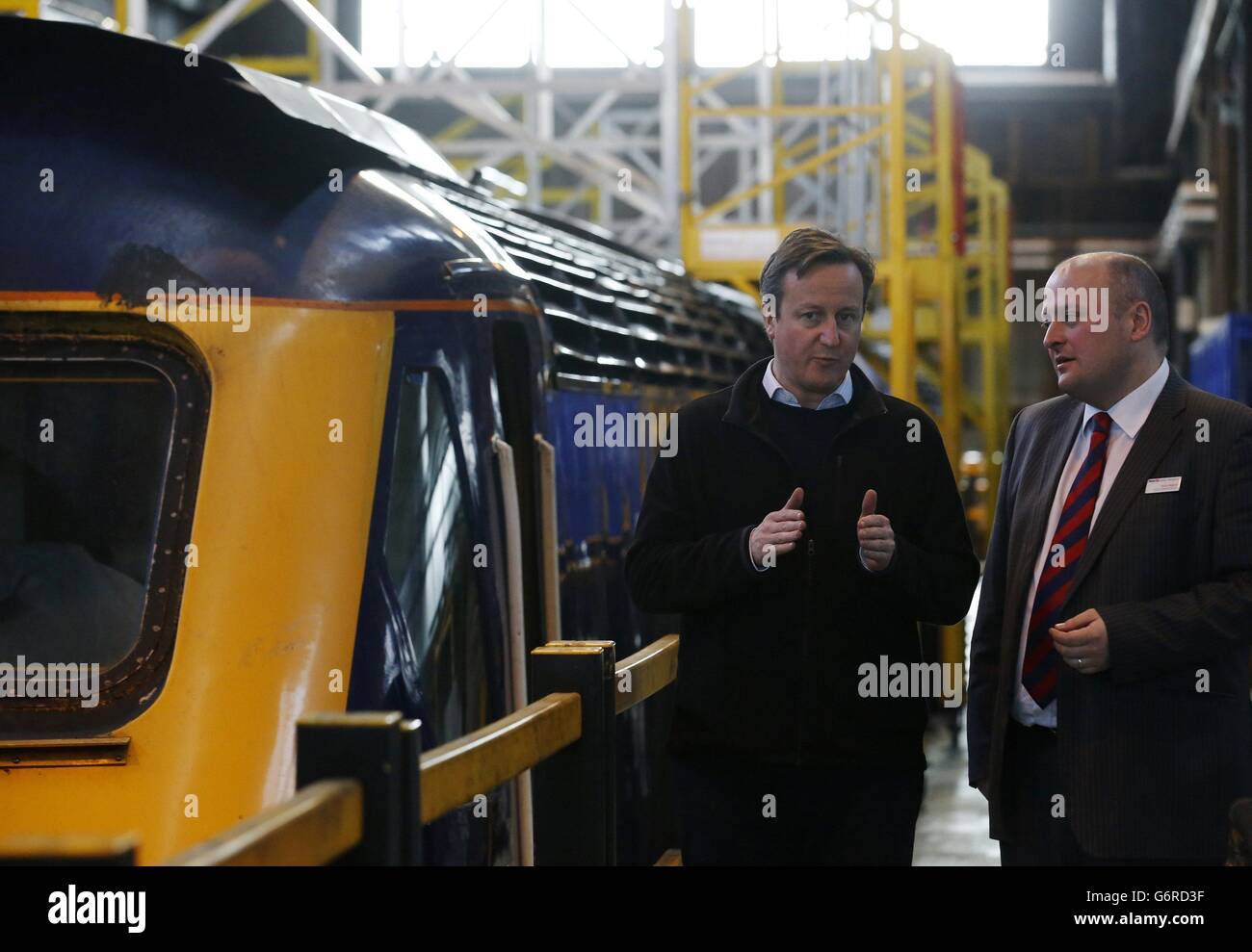 Cameron visits Plymouth Stock Photo