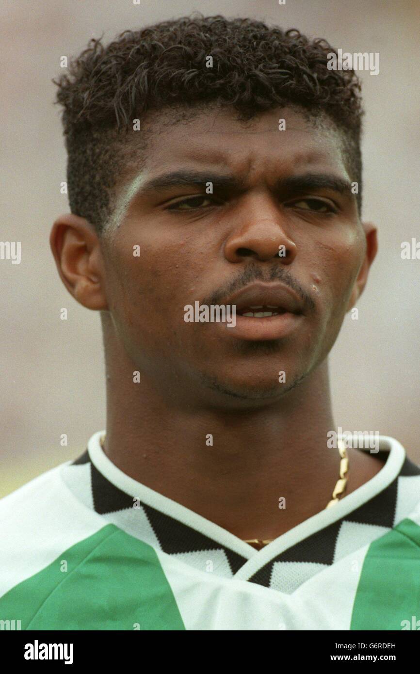 31-JUL-1996 ... Atlanta Olympic Games ... Men's Soccer. Nigeria v Brazil ..Kanu Nwankwo Stock Photo