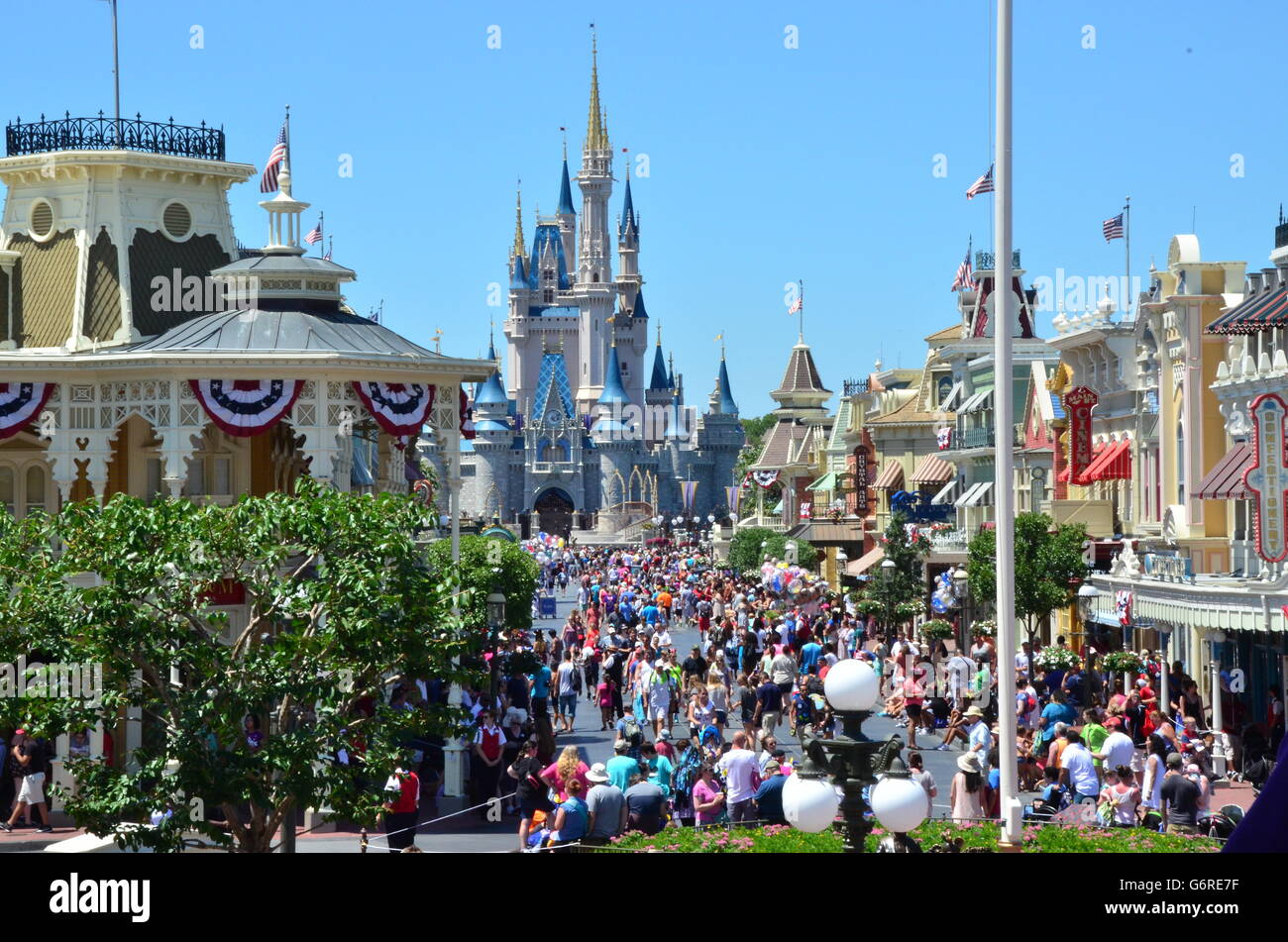 Cinderella Castle in Magic Kingdom, Walt Disney World Orlando Florida. Stock Photo