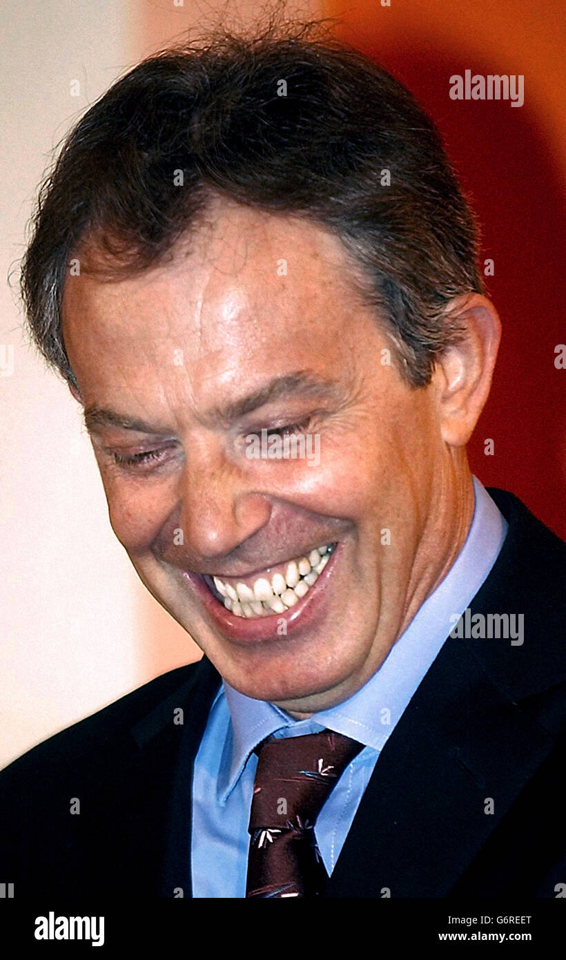 Britain's Prime Minister Tony Blair during his speech to the Public