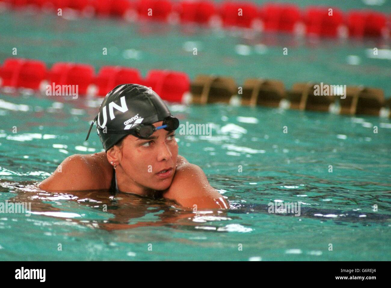 Swimming - Atlanta Olympic Games - Women's 200m Backstroke - Heat 5 Stock Photo