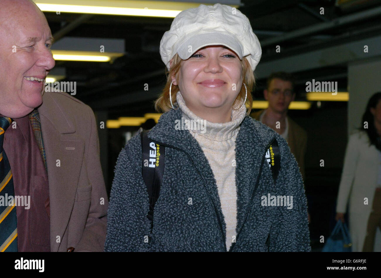 Sam Marson Samantha Marson arrives at Heathrow Airport Stock Photo - Alamy