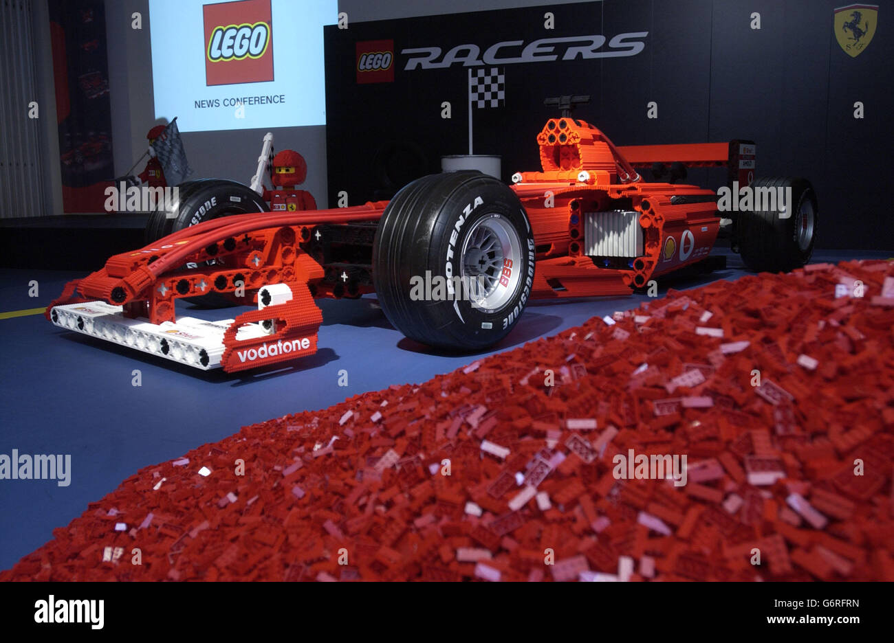 The first ever life-size LEGO Ferrari F1 car made from a mountain