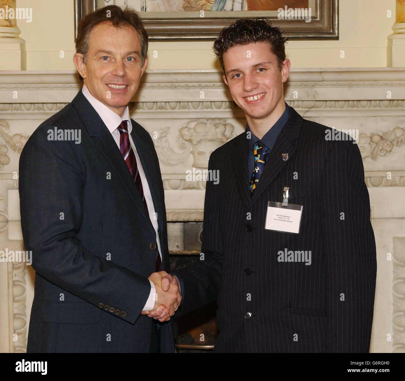 Tony Blair Parliamentary Press Gallery Schools Essay Competition Stock