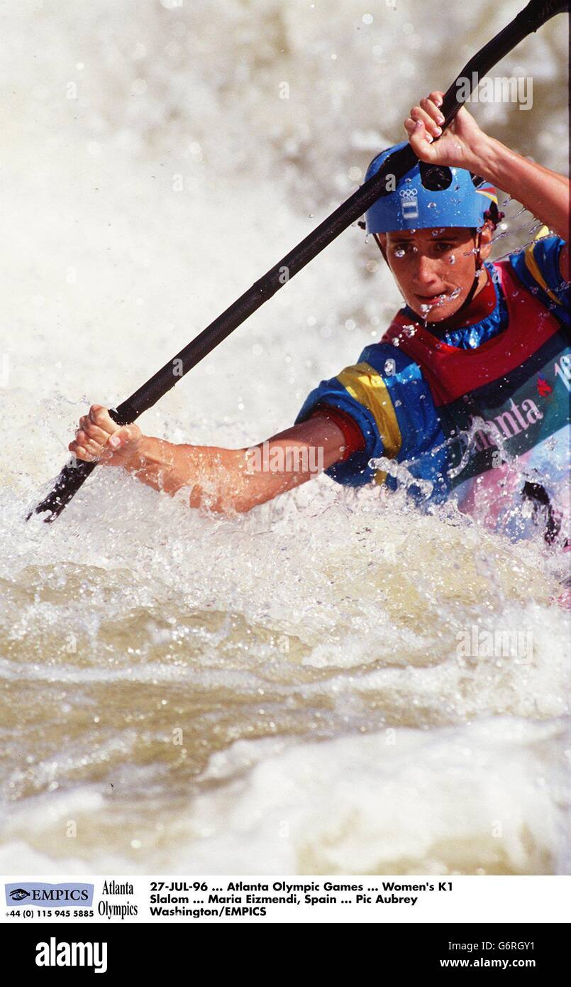 Atlanta Olympic Games Canoeing Stock Photo Alamy