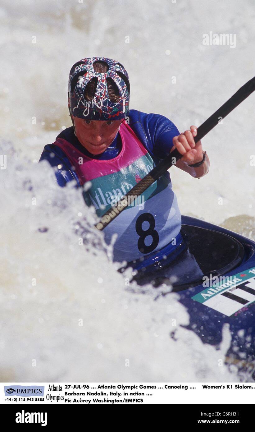Atlanta Olympic Games Canoeing Stock Photo Alamy